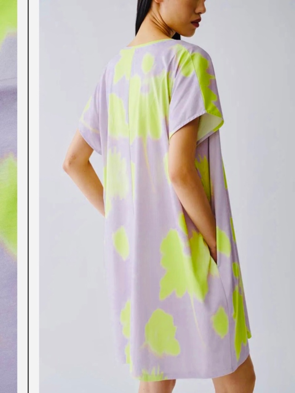 COS Organic Cotton V-Neck Relaxed A-Line Dress Medium